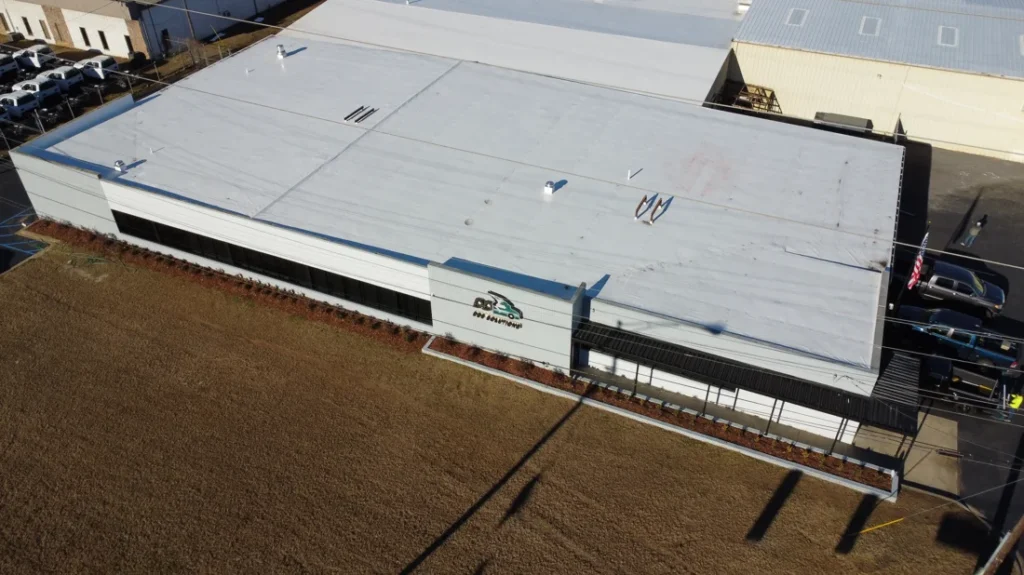 Aerial view of the DDS Solutions building just north of Birmingham, Alabama